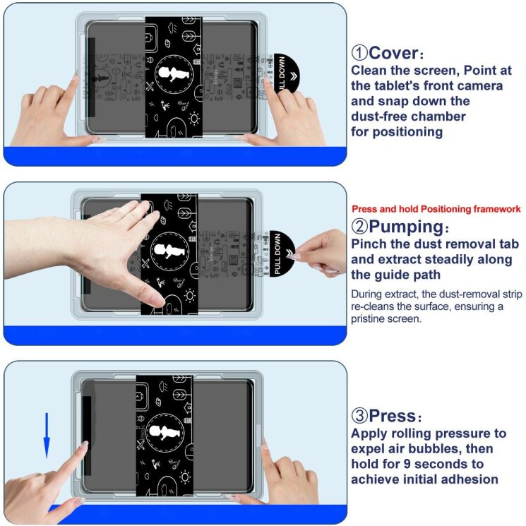 Защитное стекло IMAK H Install Glass для Xiaomi Pad 7 / Pad 7 Pro: фото 8 из 9