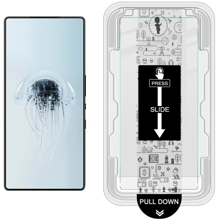 Защитное стекло IMAK H Screen Guard для ZTE Nubia Red Magic 11 Air - Black (423110B) Защитное стекло IMAK H Screen Guard для ZTE Nubia Red Magic 11 Air - Black: фото 3 из 10