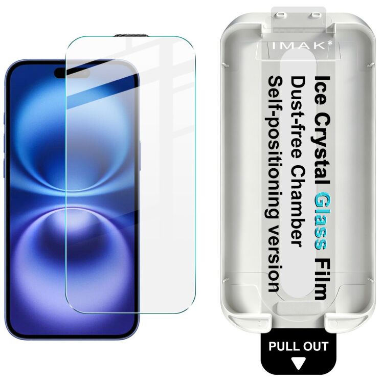 Защитное стекло IMAK Ice Crystal Glass для iPhone 16: фото 1 из 13