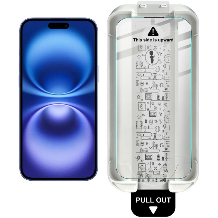 Защитное стекло IMAK Ice Crystal Glass для iPhone 16: фото 2 из 13