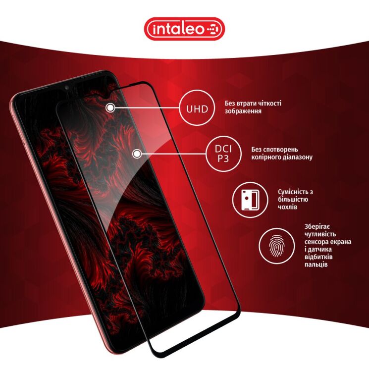 Защитное стекло Intaleo Full Glue для Samsung Galaxy A04e (A042) - Black: фото 4 из 8