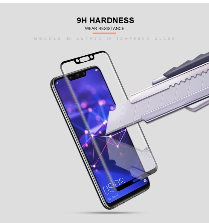 Захисне скло MOCOLO 3D Curved Full Size для Huawei Mate 20 Lite - Black: фото 9 з 11