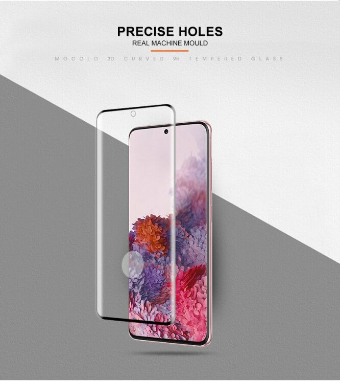 Захисне скло MOCOLO 3D Full Glue для Samsung Galaxy S20 (G980) - Black: фото 7 з 11