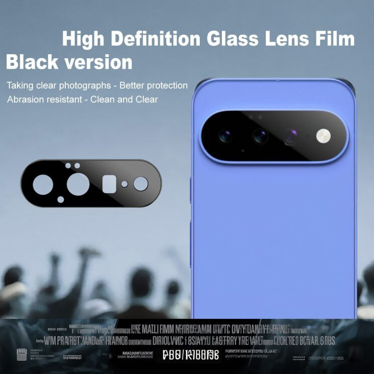 Защитное стекло на камеру IMAK Black Glass Lens для Google Pixel 11 - Black: фото 2 из 7
