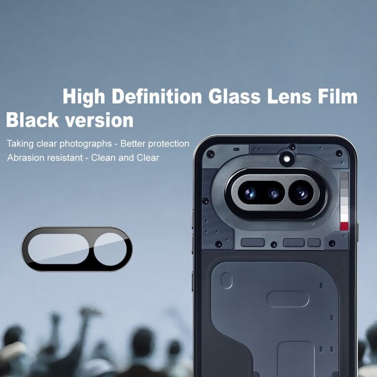 Захисне скло на камеру IMAK Black Glass Lens для Nothing Phone (4a) - Black (411323B) Захисне скло на камеру IMAK Black Glass Lens для Nothing Phone (4a) - Black: фото 2 з 7
