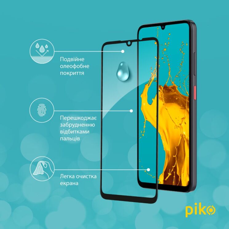 Защитное стекло Piko Full Glue для ZTE Blade A35 / Blade A55 - Black: фото 5 из 5