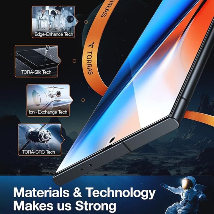 Защитное стекло TORRAS GlassGo для Samsung Galaxy S25 Ultra (S938): фото 2 из 5