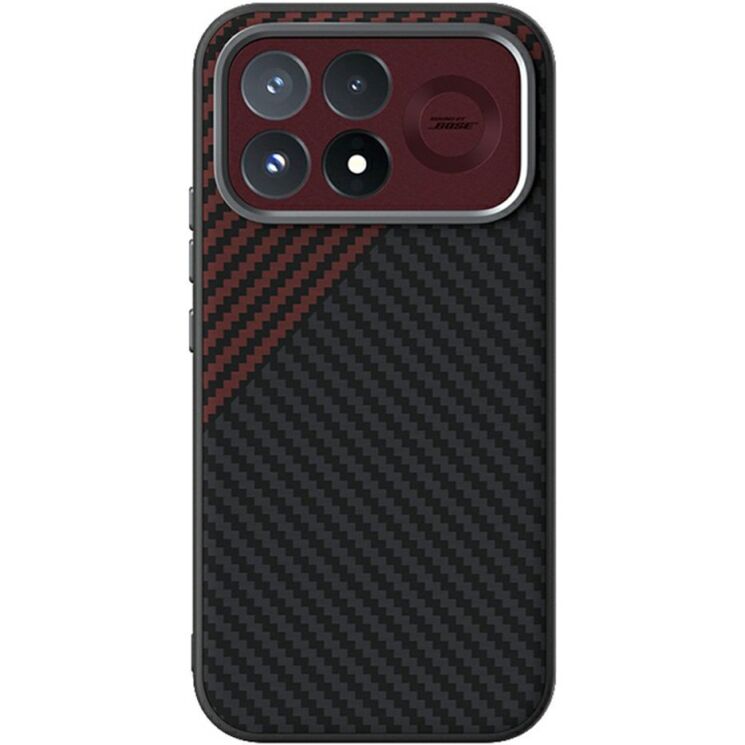 Защитный чехол ABEEL Carbon Fiber Case (FP) для Xiaomi Poco F9 Pro - Black / Red: фото 2 из 8