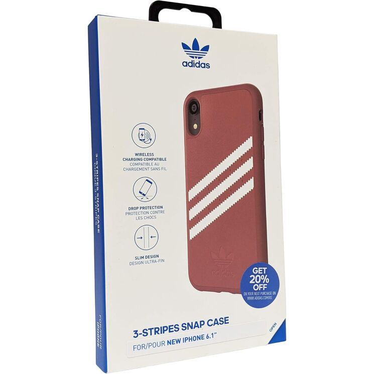 Захисний чохол Adidas 3-Stripes Snap для Apple iPhone XR - Pink: фото 7 з 12