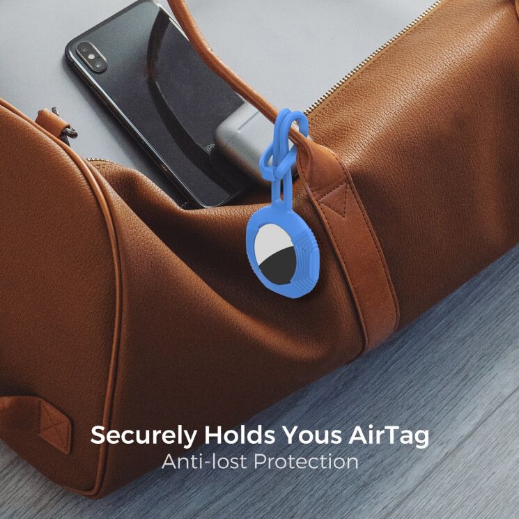 Захисний чохол AHASTYLE PT164 для Apple AirTag / AirTags 2 - Blue: фото 3 з 6