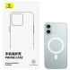 Защитный чехол BASEUS Crystal Magnetic Phone Case для Apple iPhone 16 - Transparent (360737T). Фото 2 из 4