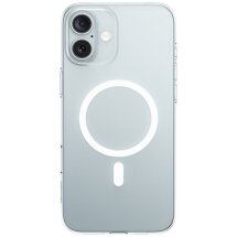 Защитный чехол BASEUS Crystal Magnetic Phone Case для Apple iPhone 16 - Transparent: фото 1 из 4