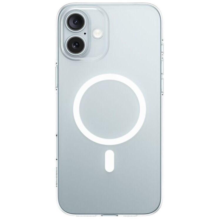 Защитный чехол BASEUS Crystal Magnetic Phone Case для Apple iPhone 16 - Transparent: фото 1 из 4