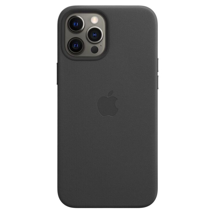 Защитный чехол Copiex Leather Case with MagSafe для Apple iPhone 12 Pro Max - Black: фото 4 из 5