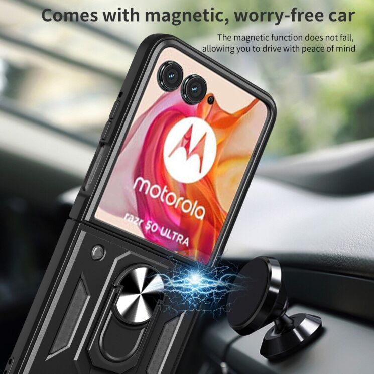 Защитный чехол Deexe Armor Case (FF) для Motorola Razr 50 Ultra - Black: фото 6 из 10