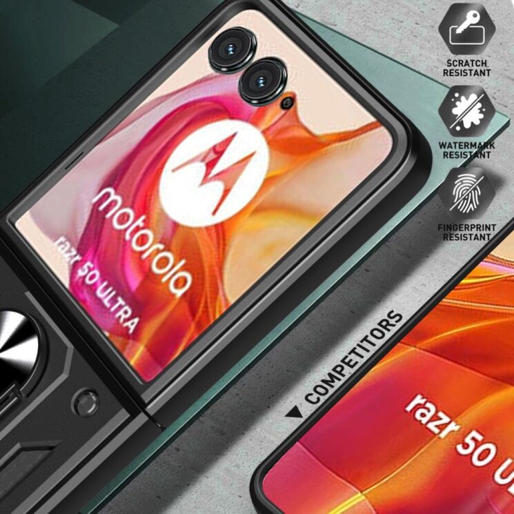 Защитный чехол Deexe Armor Case (FF) для Motorola Razr 50 Ultra - Black: фото 7 из 10