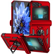 Защитный чехол Deexe Armor Case (FF) для Samsung Galaxy Flip 6 - Red: фото 1 из 9