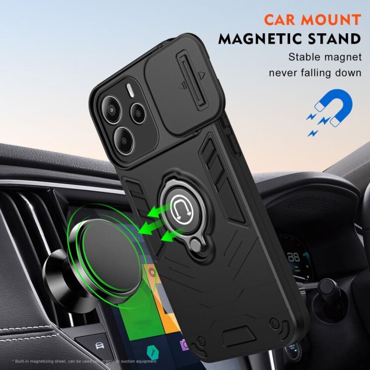 Защитный чехол Deexe Armor MagShield для Xiaomi Redmi Note 14 4G - Black: фото 3 из 7