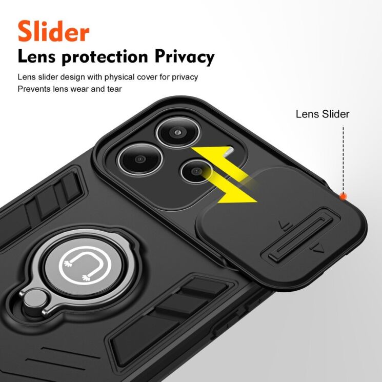 Защитный чехол Deexe Armor MagShield для Xiaomi Redmi Note 14 4G - Black: фото 2 из 7