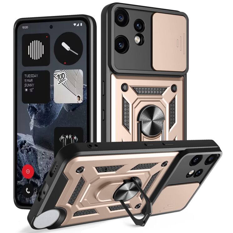 Захисний чохол Deexe Armor Shield для Nothing CMF Phone 2 Pro - Gold: фото 1 з 10