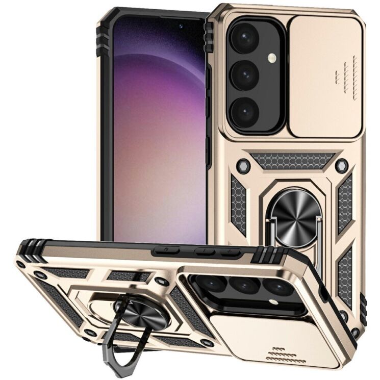 Защитный чехол Deexe Armor Shield для Samsung Galaxy S25 (S931) - Gold: фото 1 из 9