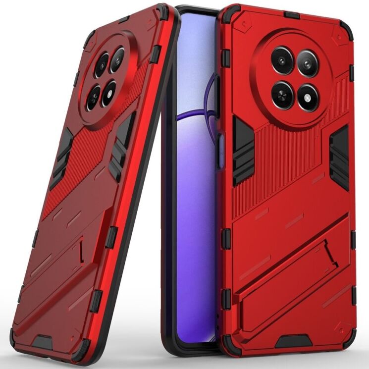 Захисний чохол Deexe Bibercas для Realme 12 5G - Red: фото 1 з 7