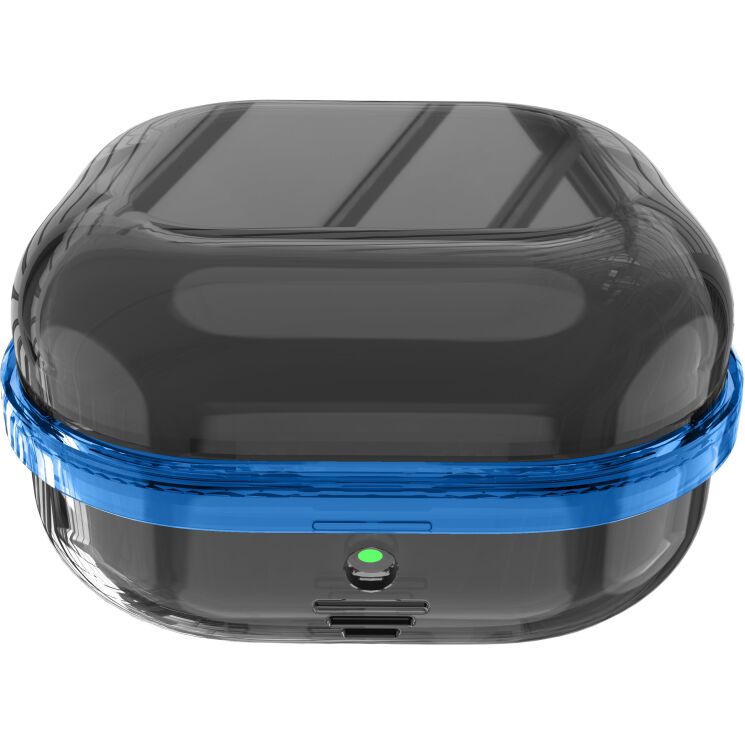 Защитный чехол Deexe Clear Guard для Samsung Galaxy Buds 4 / Buds 4 Pro - Blue / Black: фото 1 из 1