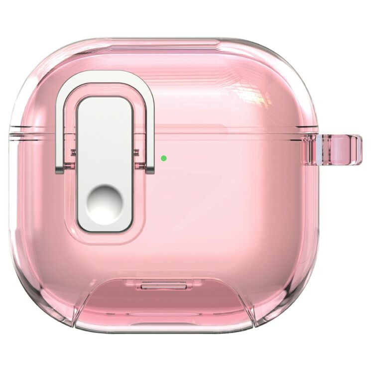 Захисний чохол Deexe Clear Stand для AirPods 5 / 4 - Transparent Pink: фото 1 з 8