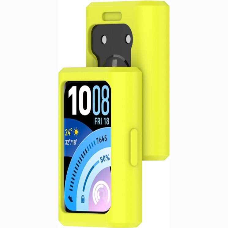 Защитный чехол Deexe Color Frame для Huawei Band 11 Pro - Yellowgreen: фото 6 из 8