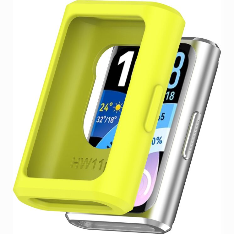 Защитный чехол Deexe Color Frame для Huawei Band 11 Pro - Yellowgreen: фото 1 из 8