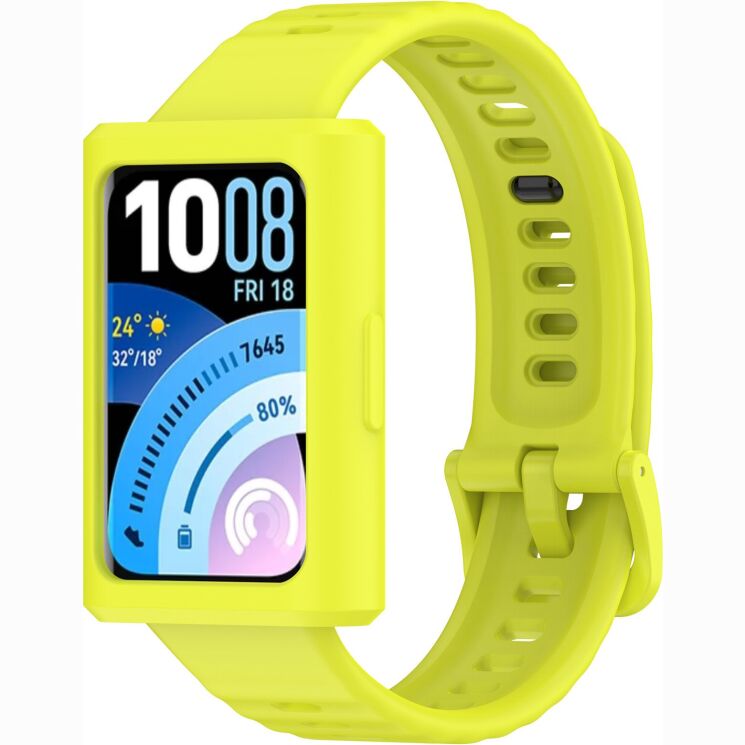 Защитный чехол Deexe Color Frame для Huawei Band 11 Pro - Yellowgreen: фото 7 из 8