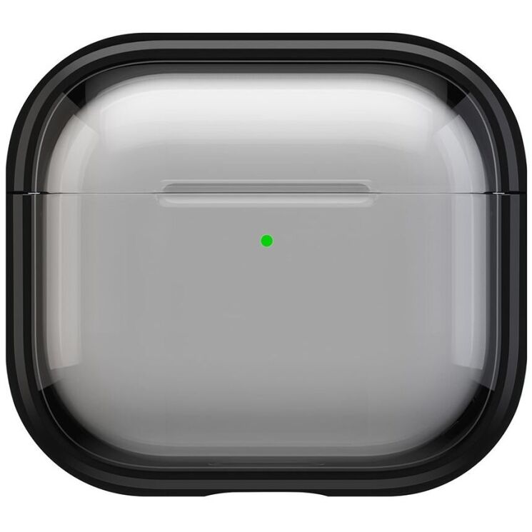 Защитный чехол Deexe Color Stand для Apple AirPods 4 - Transparent Black: фото 1 из 10