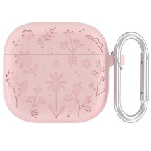 Защитный чехол Deexe Flower Pattern для Apple AirPods 4 - Light Pink: фото 1 из 8