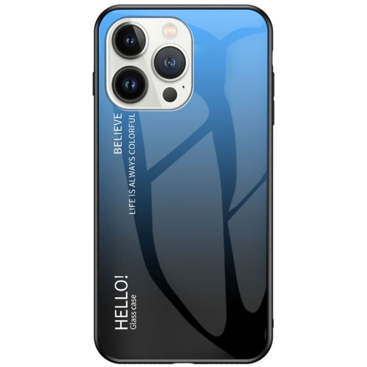 Захисний чохол Deexe Gradient Color для iPhone 15 Pro - Black / Blue: фото 1 з 7
