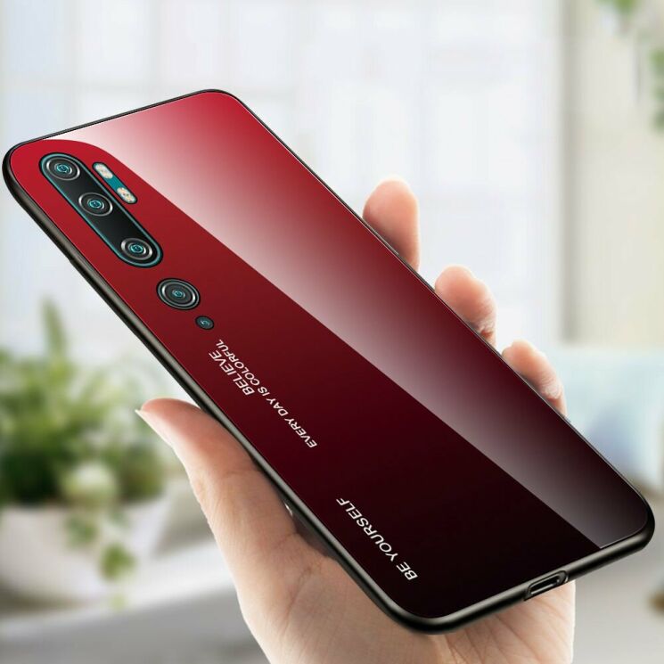 Защитный чехол Deexe Gradient Color для Xiaomi Mi Note 10 / Note 10 Pro - Red/Black: фото 2 из 13