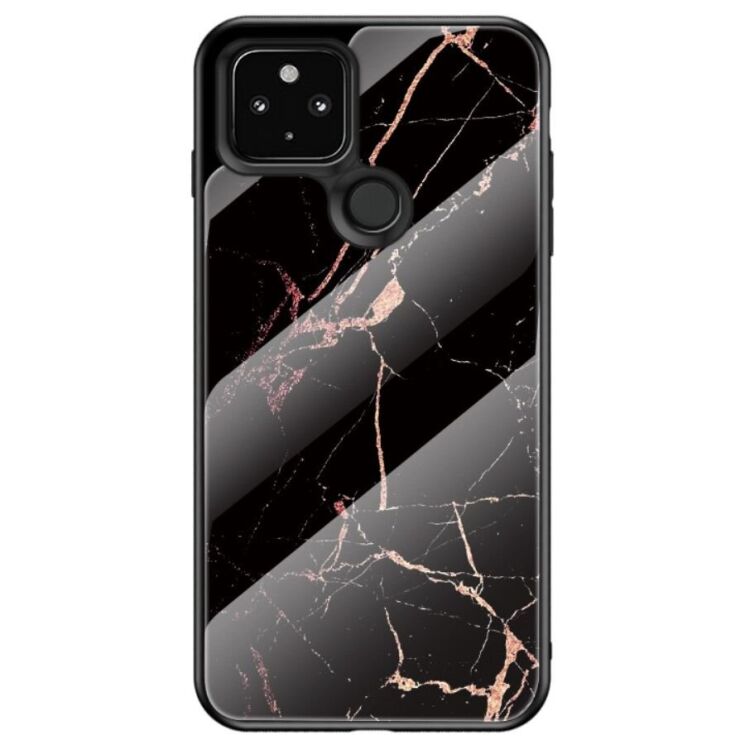 Чохол з малюнком Deexe Gradient Pattern для Google Pixel 5 - Gold Black Marble: фото 1 з 9
