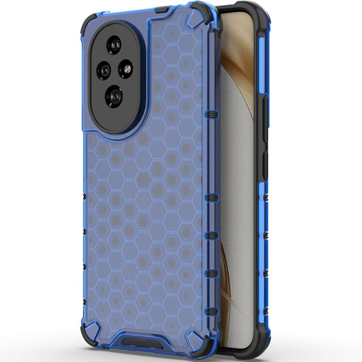 Захисний чохол Deexe Honeycomb Series для Honor 200 - Blue: фото 1 з 5