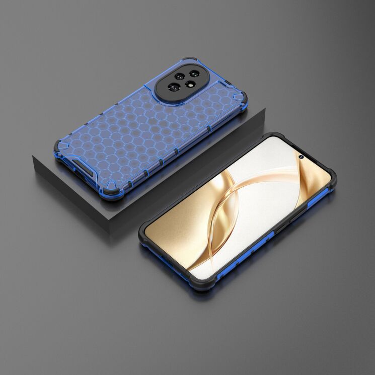 Захисний чохол Deexe Honeycomb Series для Honor 200 - Blue: фото 3 з 5
