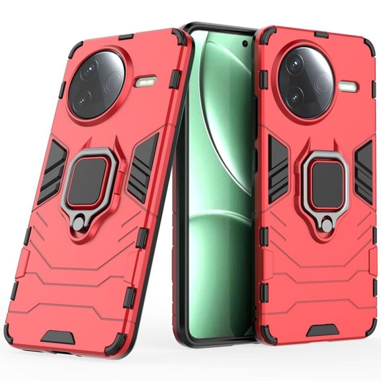Защитный чехол Deexe Hybrid Case для Xiaomi Poco F7 Pro - Red: фото 1 из 6
