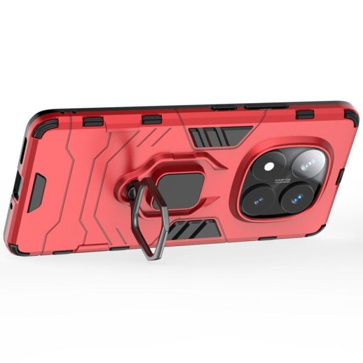 Захисний чохол Deexe Hybrid Case для Xiaomi Redmi Note 14 Pro 5G - Red: фото 3 з 6