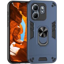 Защитный чехол Deexe Hybrid Shell для Infinix Smart 9 (X6532) / Hot 50i (X6531) - Blue: фото 1 из 7