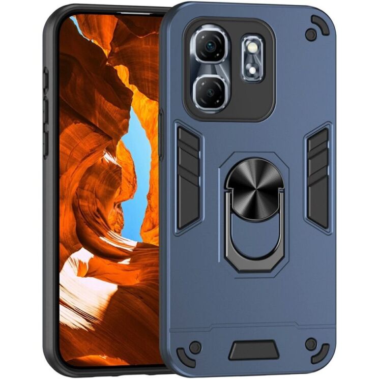 Защитный чехол Deexe Hybrid Shell для Infinix Smart 9 (X6532) / Hot 50i (X6531) - Blue: фото 1 из 7
