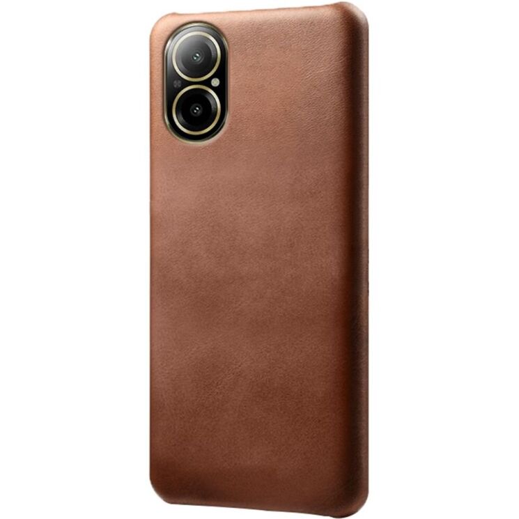 Защитный чехол Deexe Leather Back Cover для Realme C67 - Brown: фото 1 из 4