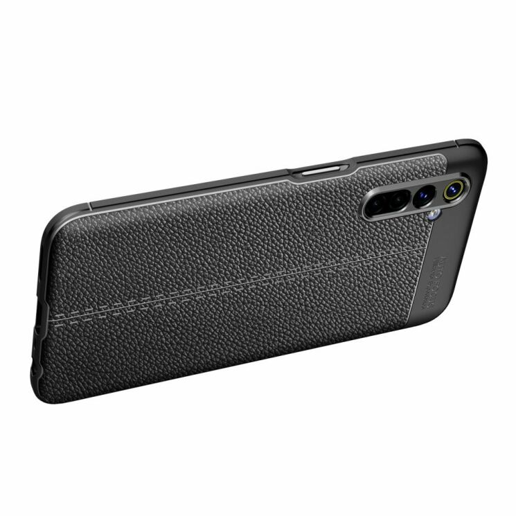 Защитный чехол Deexe Leather Cover для Realme 6 / 6s - Black: фото 4 из 13