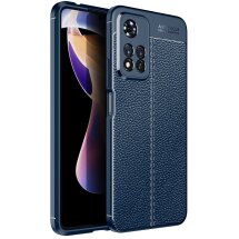 Защитный чехол Deexe Leather Cover для Xiaomi Redmi Note 11 Pro (Chinese) / Note 11 Pro+ - Blue: фото 1 из 6