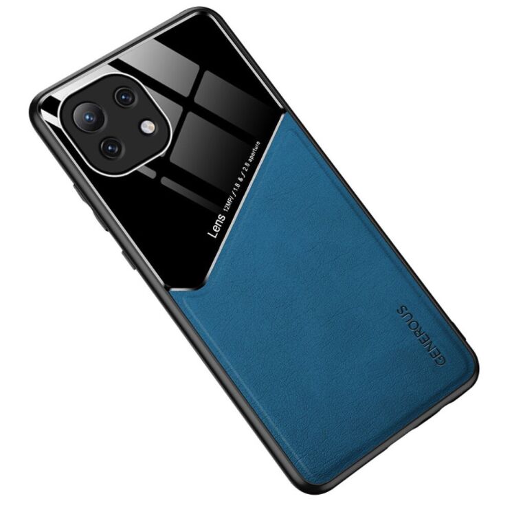 Защитный чехол Deexe Magnetic Leather Cover для Xiaomi Mi 11 Lite / 11 Lite NE - Blue: фото 1 из 8