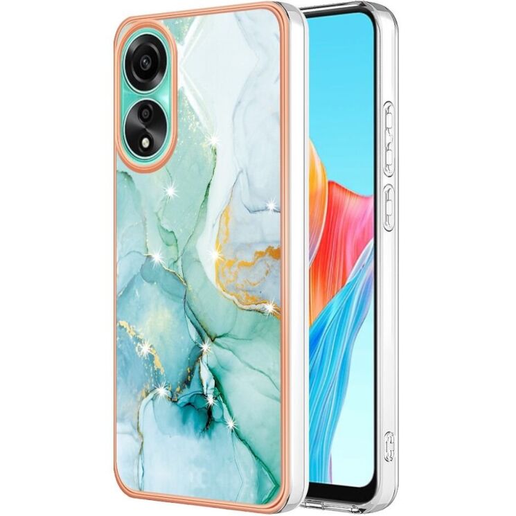 Защитный чехол Deexe Marble Style для OPPO A78 - Green: фото 1 из 6
