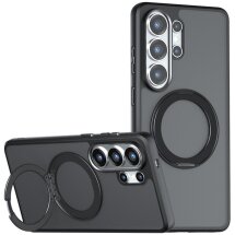 Защитный чехол Deexe Matte Skin Kickstand with MagSafe для Samsung Galaxy S26 Ultra (S948) - Black: фото 1 из 13