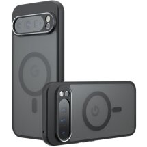 Защитный чехол Deexe Matte Skin with MagSafe для Google Pixel 9 Pro XL - Transparent / Black: фото 1 из 13
