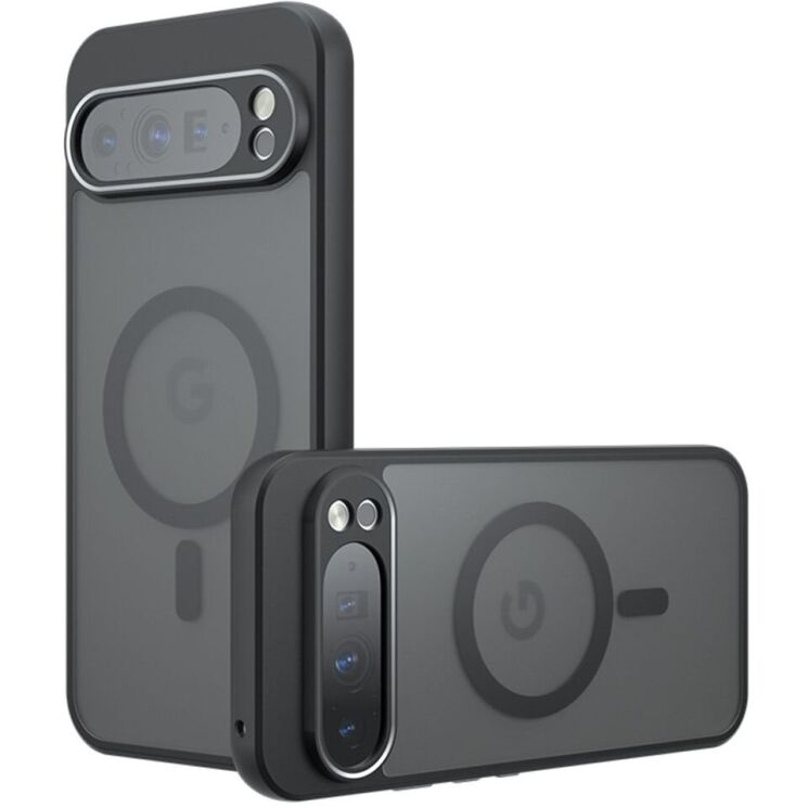 Защитный чехол Deexe Matte Skin with MagSafe для Google Pixel 9 Pro XL - Transparent / Black: фото 1 из 13